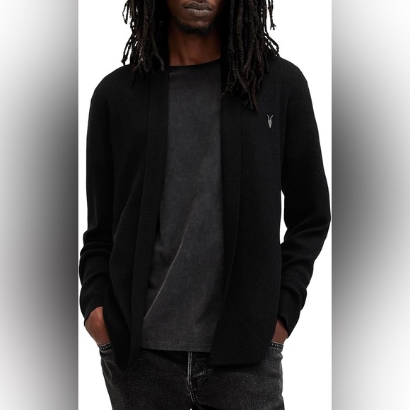 Soft Merino Wool Cardigan All Saints size XS black 🖤 - Picture 1 of 7